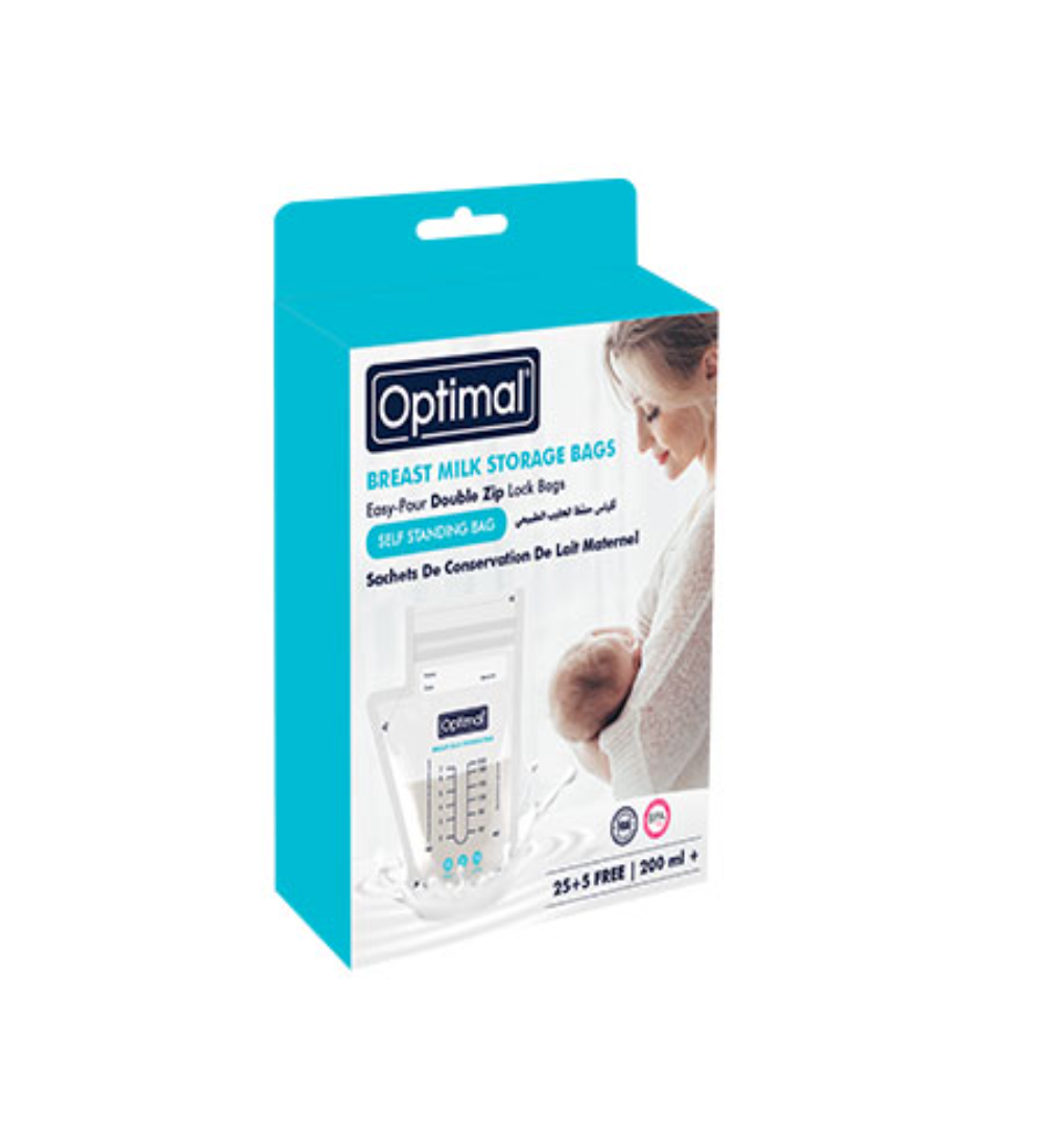 OPB-1079-1 (1) Optimal Breast Milk Storage Bags 200 mL 25 + 5 FREE - Image 1