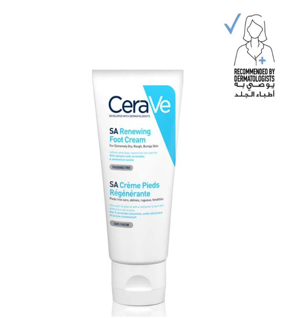 SA Foot cream crv CeraVe SA Renewing Foot Cream for Dry, Rough, and Cracked feet 88 mL - Image 1