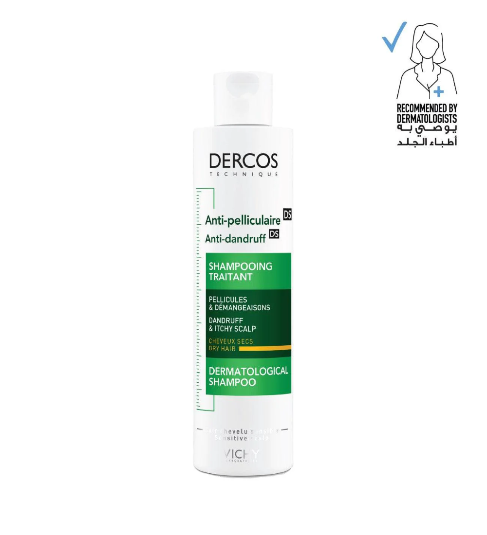 dercos dry hair Vichy Dercos Anti-Dandruff DS Advanced Action Shampoo - Dry Hair 200 mL - Image 1