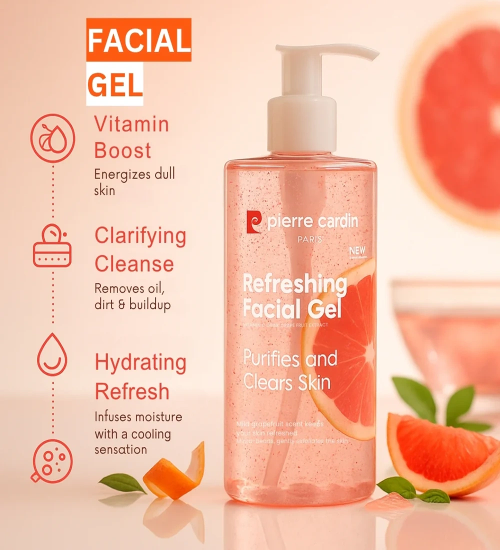 refreshingcleanser2 Pierre Cardin Refreshing Facial Gel 350 mL - Image 1