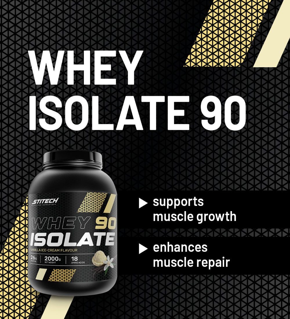 Whey_Isolate_Vanilla_banner_kvadrat-1 Stitech 90% Isolate Whey Protein Vanilla Ice Cream 2000g - Image 1