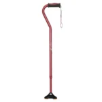 Soft Curved Handle Quad Base Walking Stick