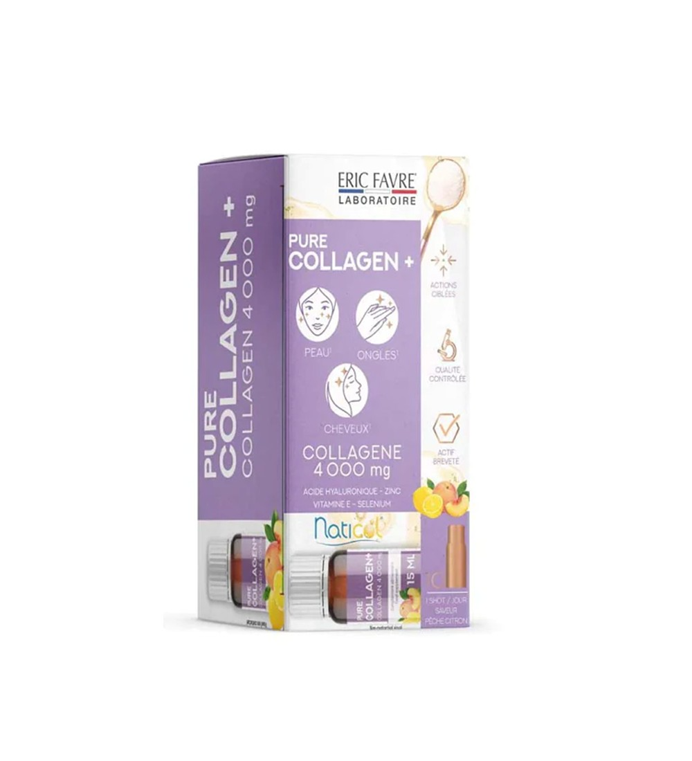 Slide1 Eric Favre Pure Collagen + Skin, Hair & Nails (4000 mg) 10 Shots - Image 1