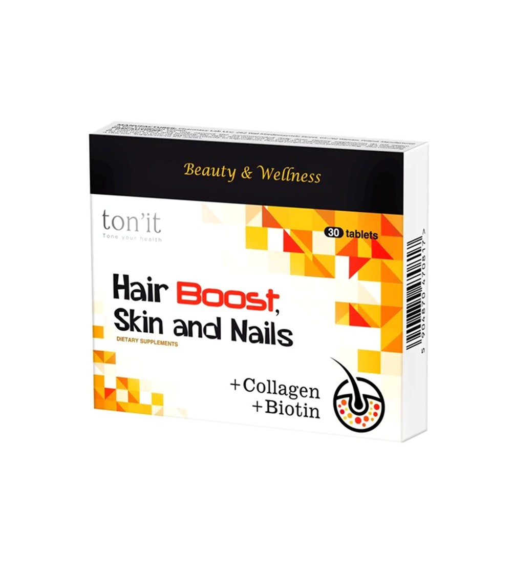 Slide3 Hair Boost, Skin And Nails + Collagen & Biotin 30 Tablets - Image 1