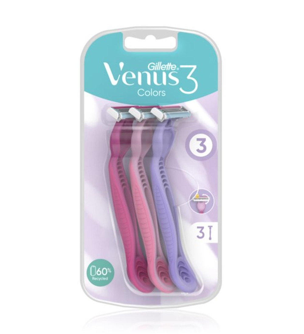 Slide3 Gillette Venus 3 Colors 3 Razors - Image 1