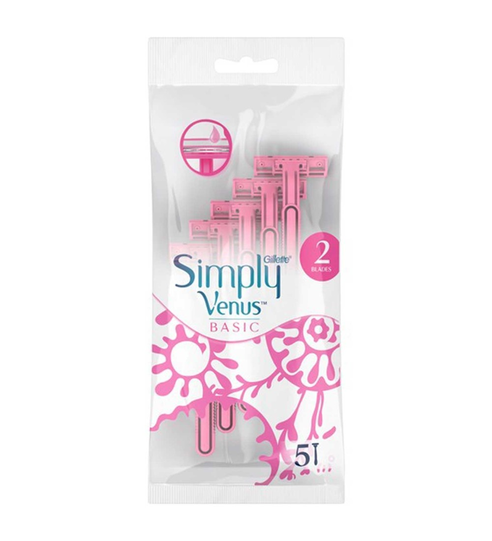 Slide8 Gillette Simply Venus Basic 5 Razors - Image 1