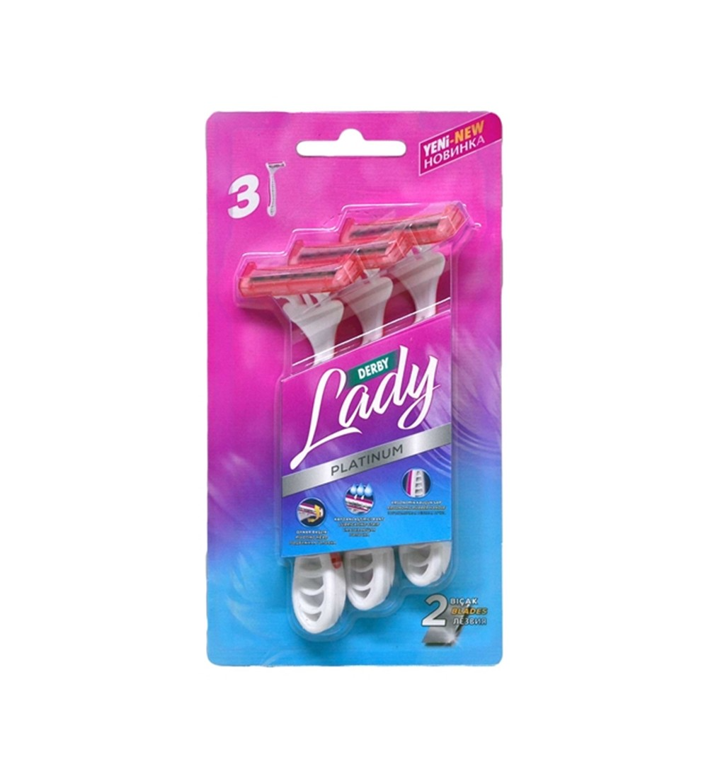 kjte Derby Lady Platinum 3 Razors - Image 1