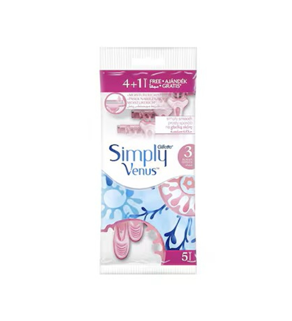 Slide2 Gillette Simply Venus Simply Smooth 4+1 Free Razors - Image 1