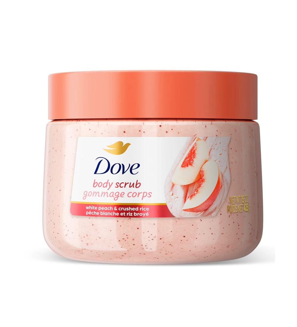 Slide2 Dove Body Scrub White Peach & Crushed Rice 425g - Image 1