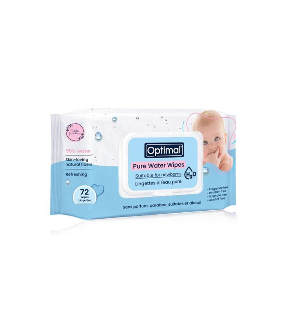 Slide6 Optimal Pure Water Wipes 72 Wipes - Image 1