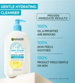 Garnier Fast Clear Gentle Cleanser Face Wash for Acne Prone Skin 250 mL - Image 2