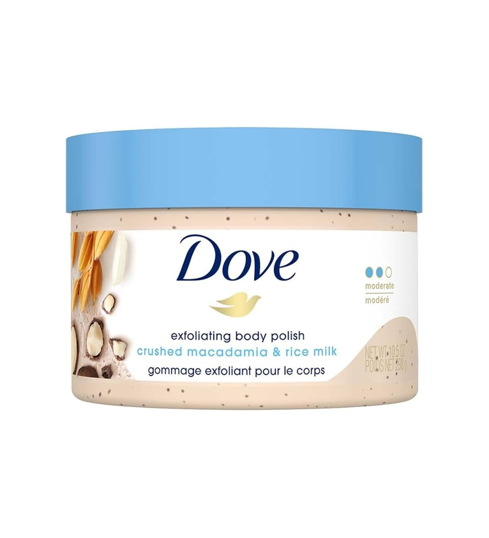 Slide3 Dove Body Scrub Crushed Macadamia & Rice Milk 298g - Image 1
